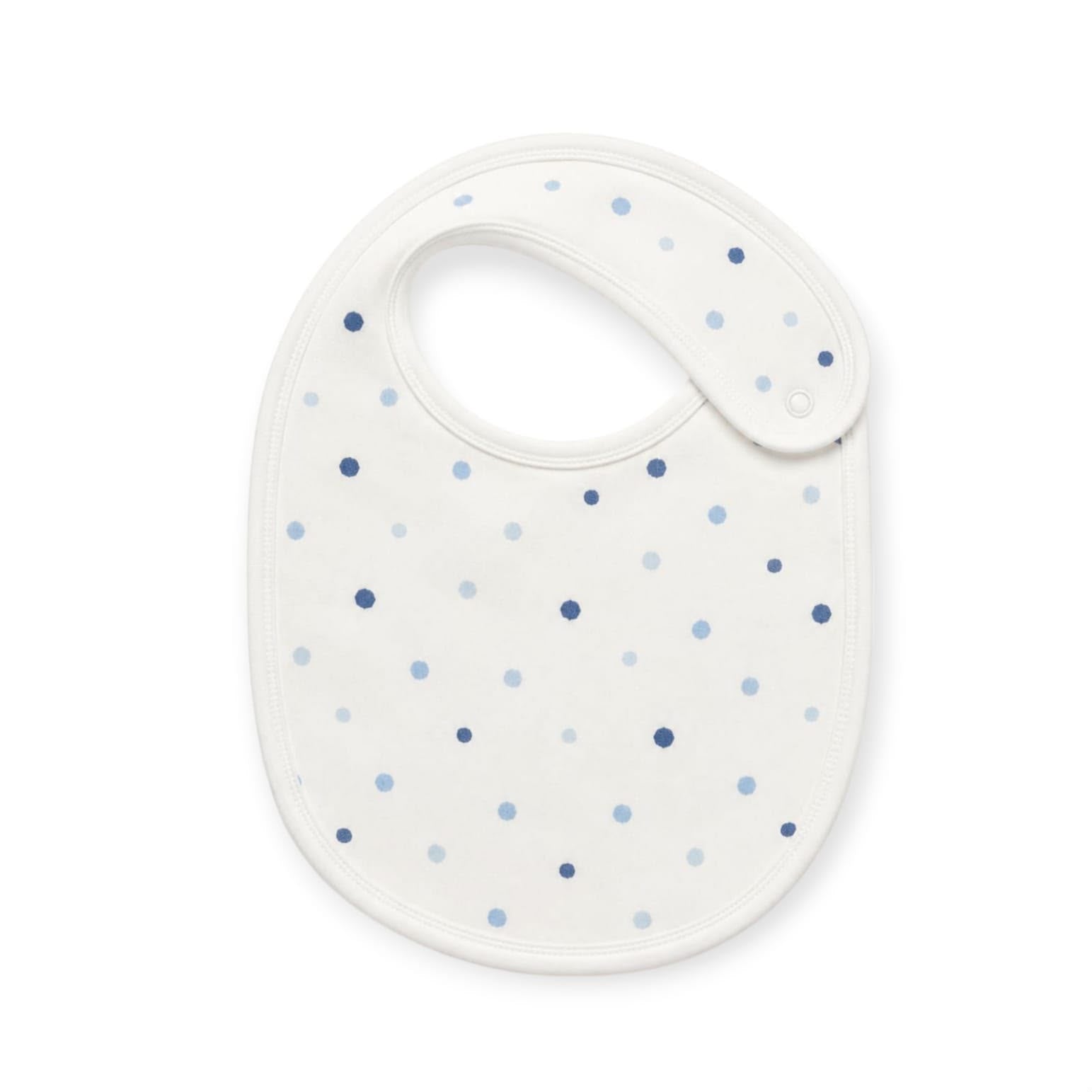 Baby Bib - Blue Dotted