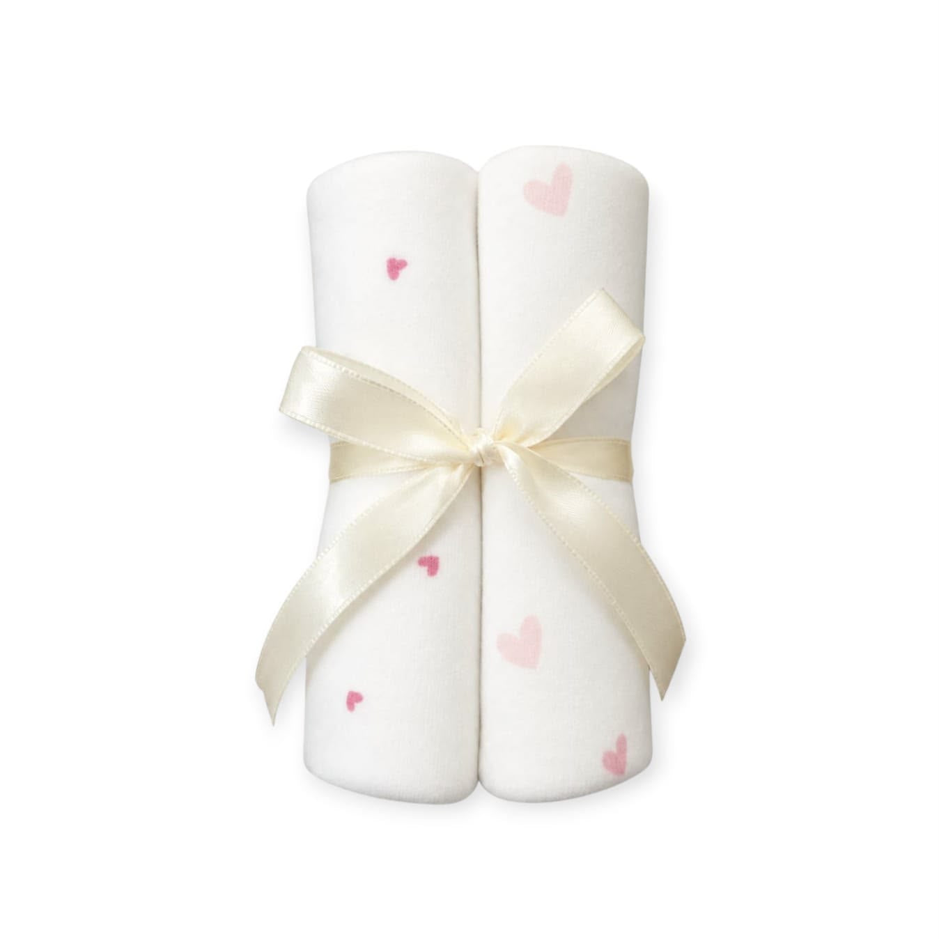 Wash Cloths 3pcs - Pink Heart