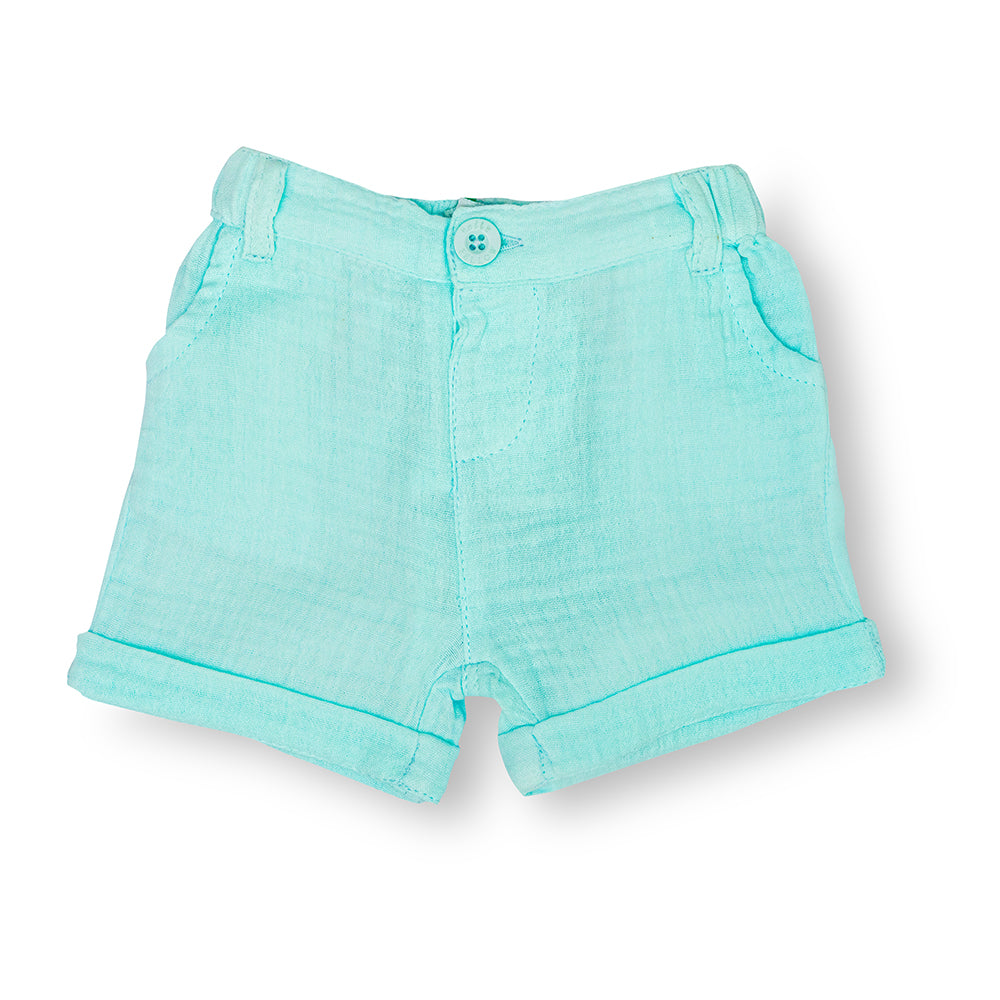 Sky Blue Cotton Shorts