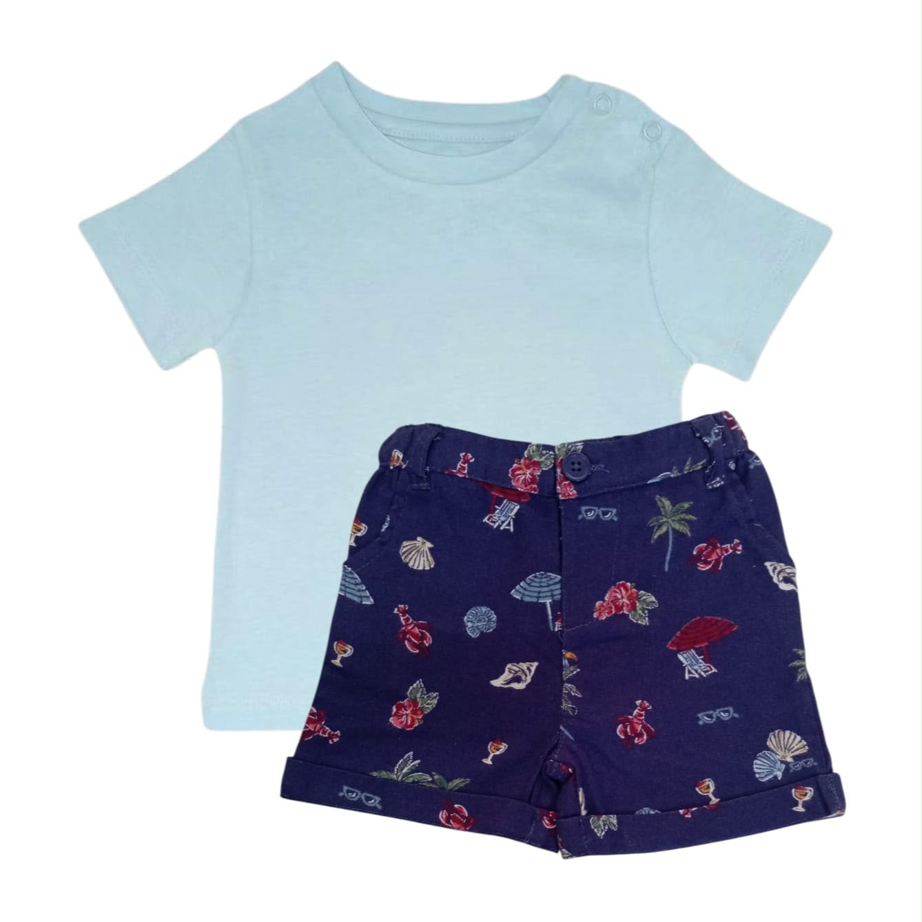 Ocean Breeze Baby Set - Blue