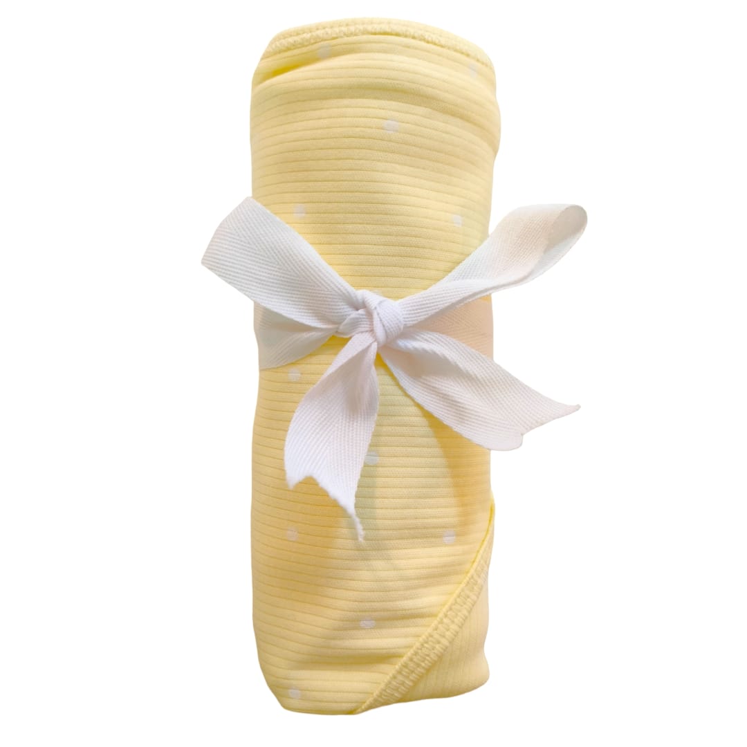 Hooded Blanket - Yellow Dotted