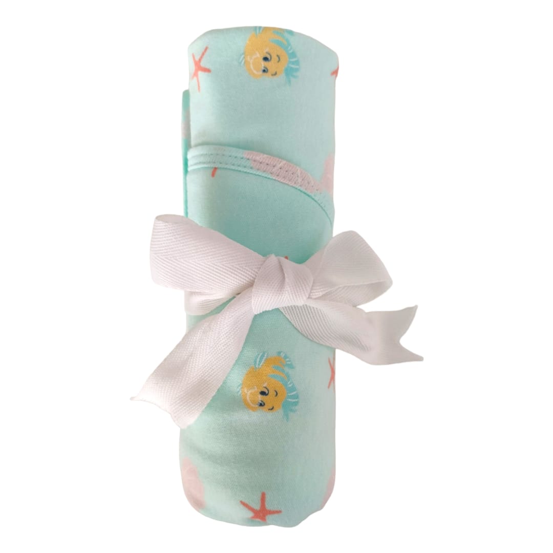 Swaddle Blanket - Printed Light Green