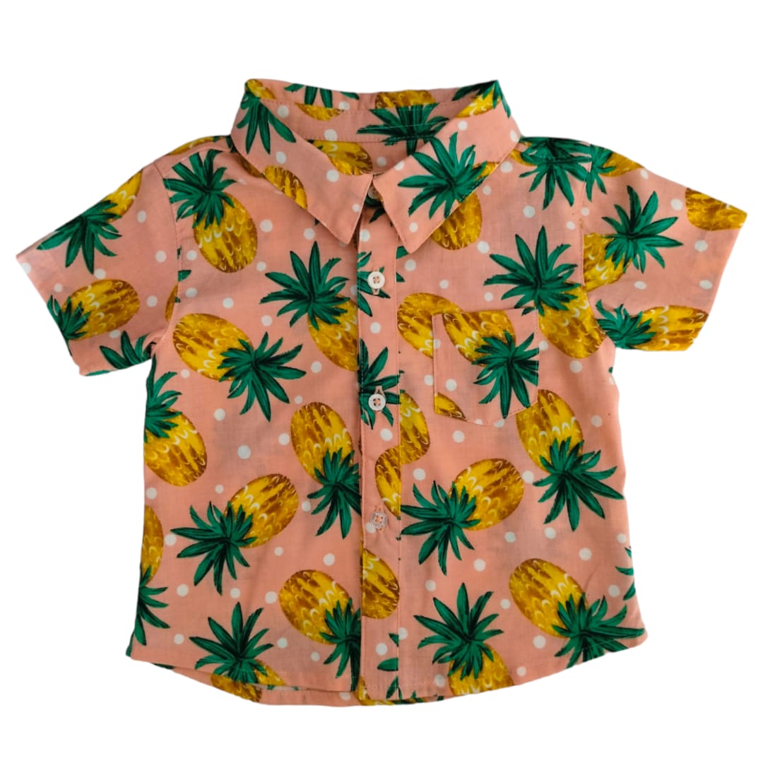 Pineapple Printed Collar Shirt
