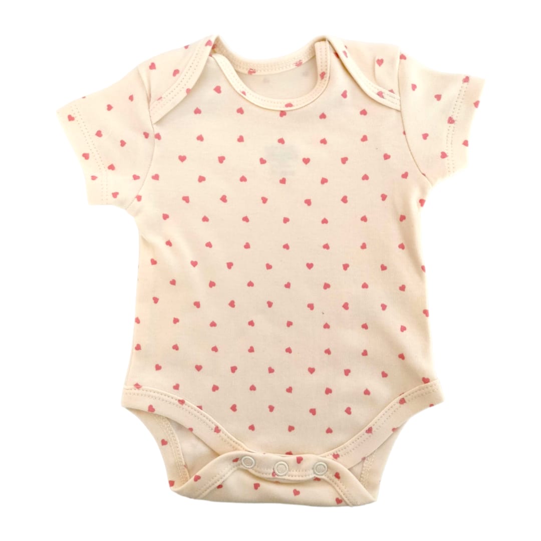 Baby Body Suit - Heart Printed