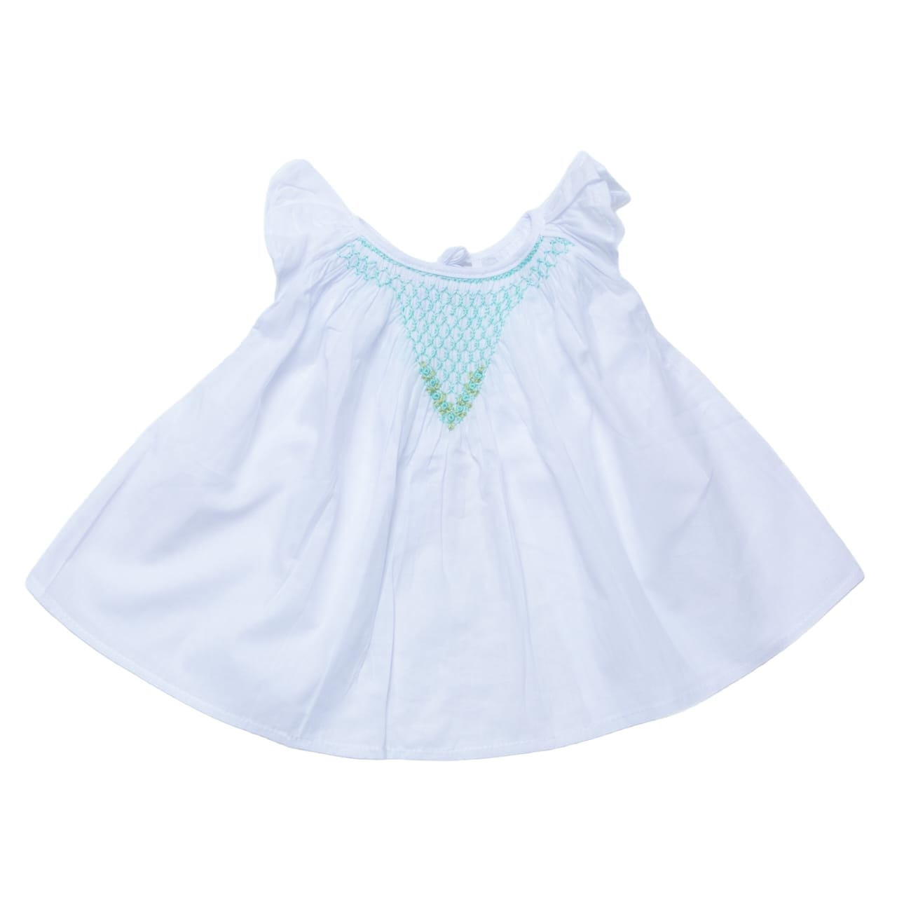 Baby Dress - Blue Embroidered
