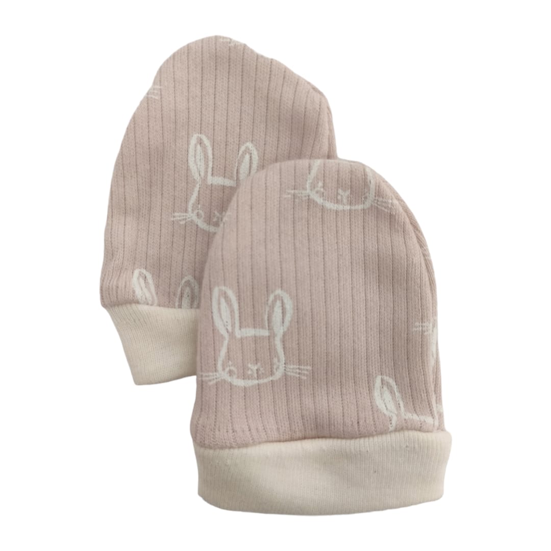 Baby Mittens - Rabbit Printed