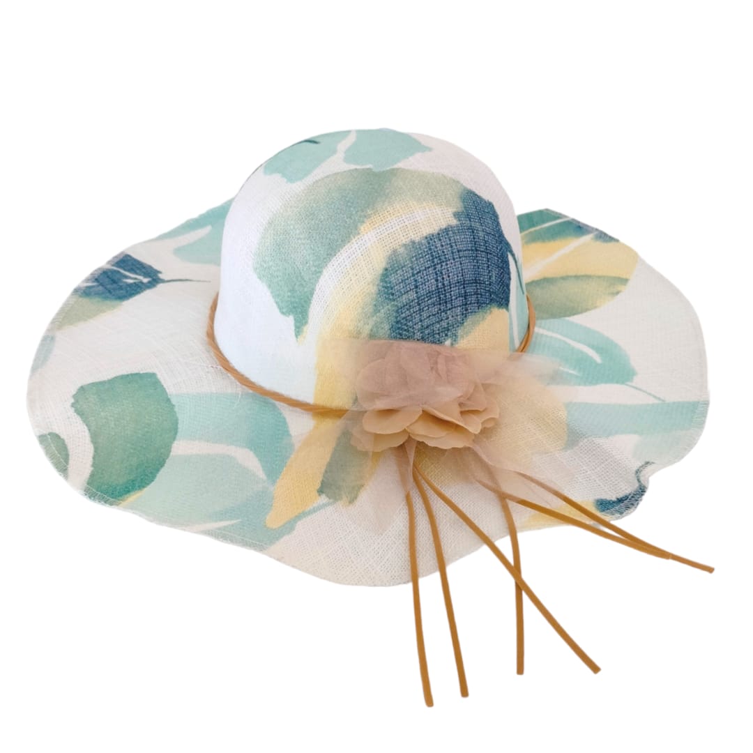 Girl's Floppy Hat - Blue Floral