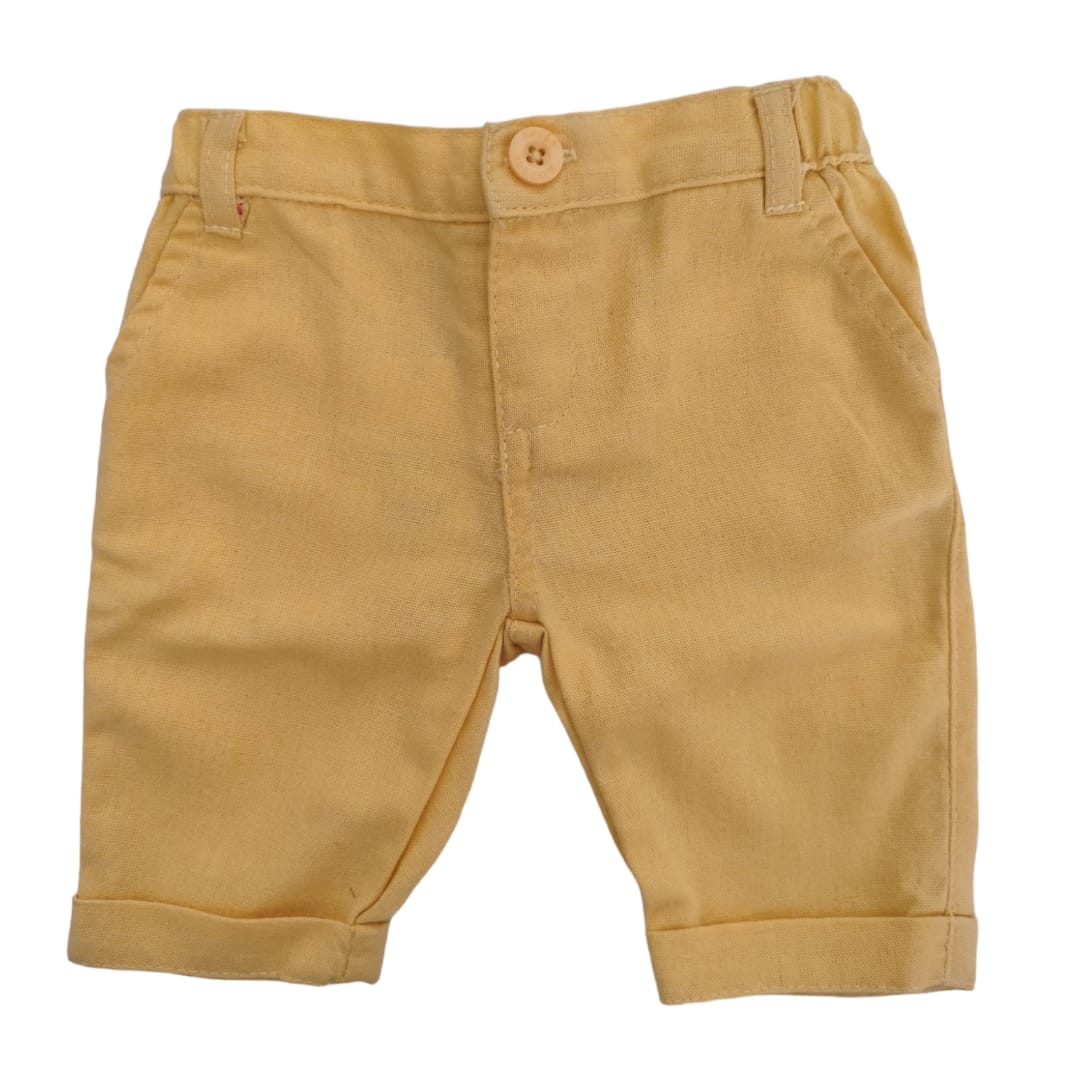 Boy's Linen Pant - Mustard Yellow
