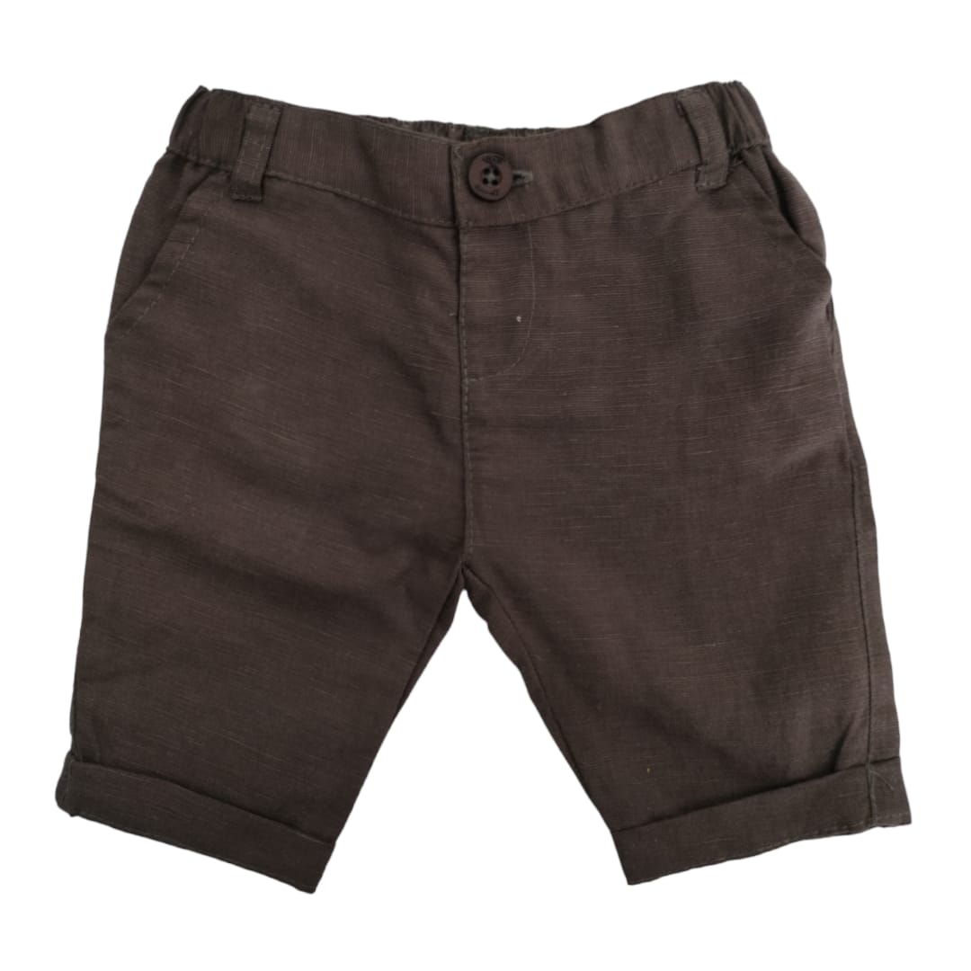 Boy's Linen Pant - Dark Brown