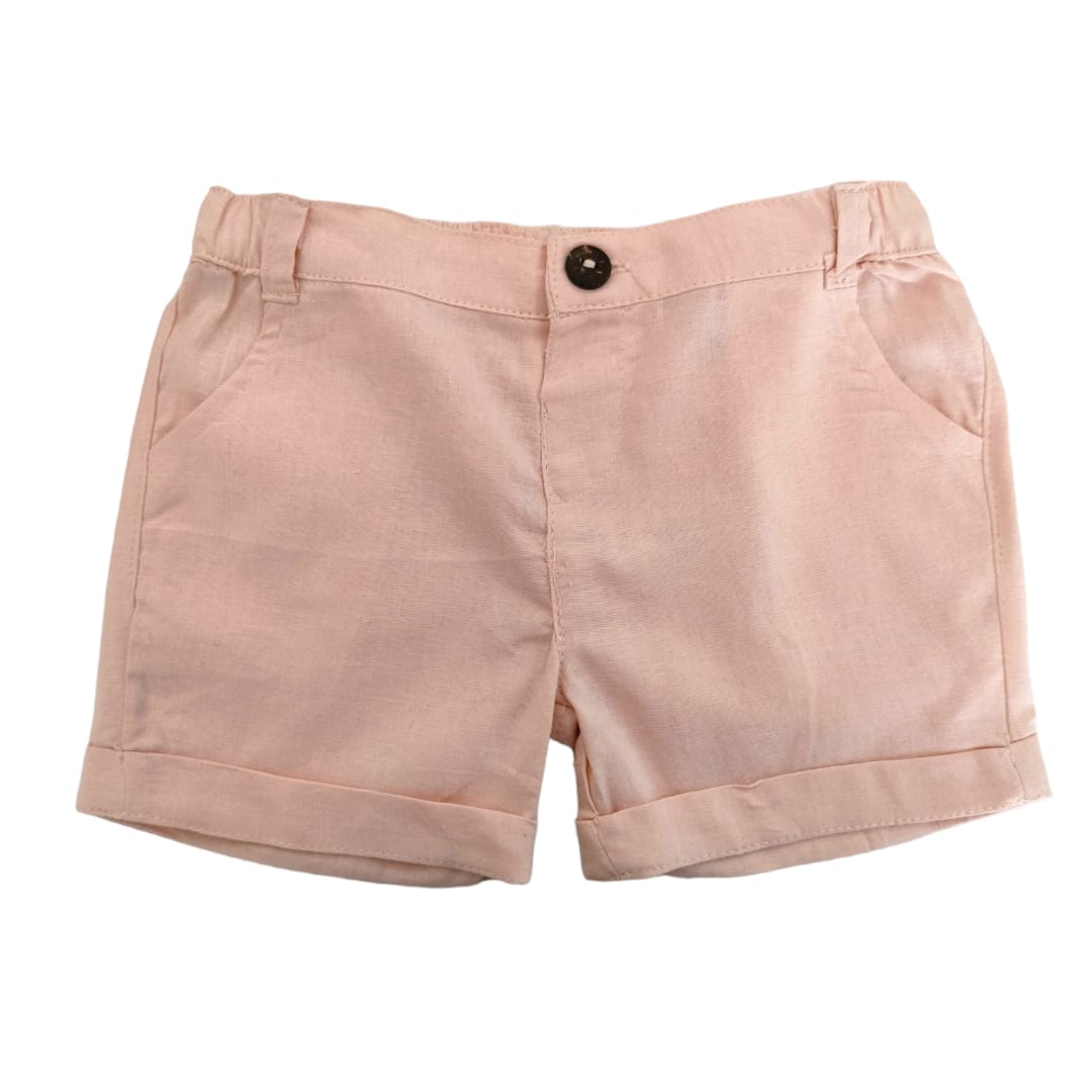 Boy's Linen Short - Peach