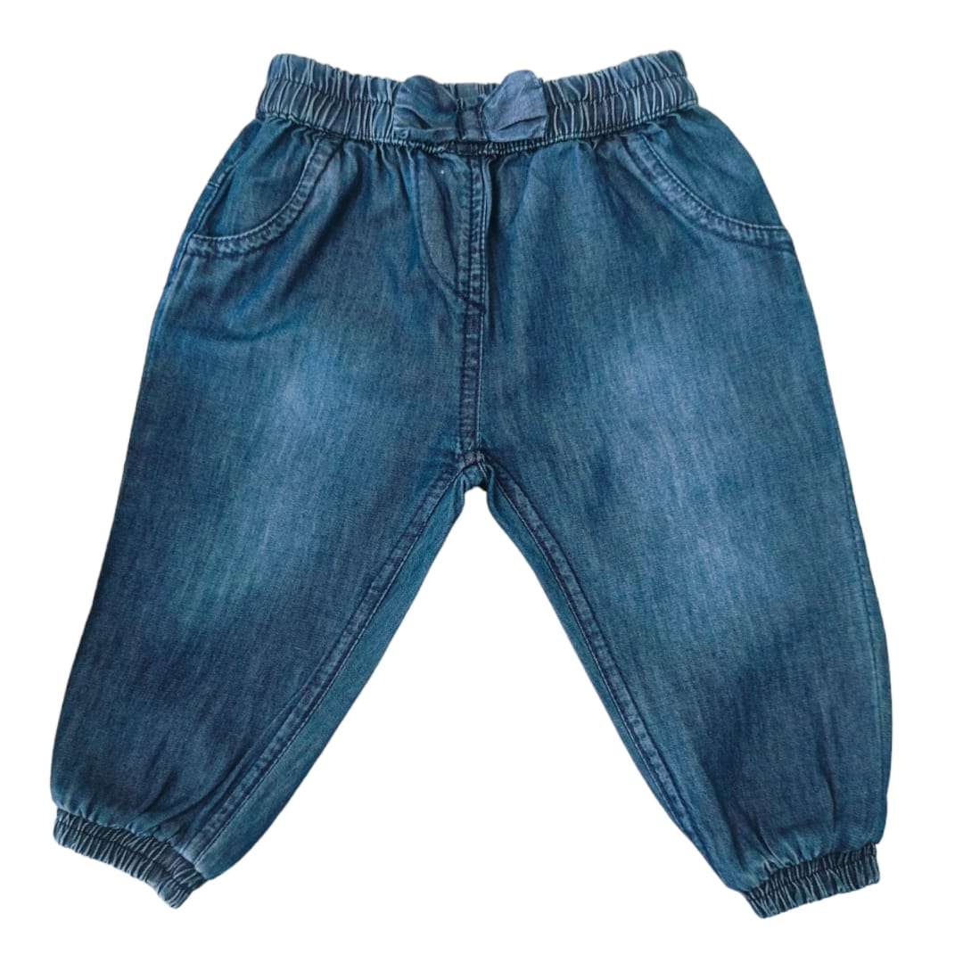 Baby Girl's Denim Pant - Blue