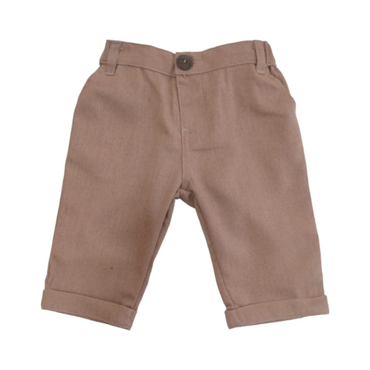 Boy's Linen Pant - Brown