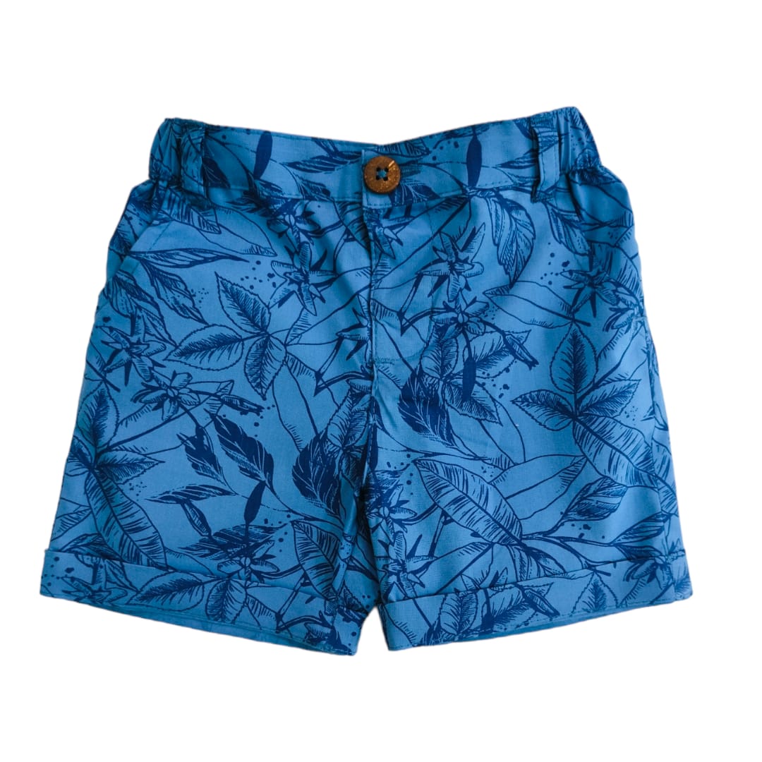 Boy's Short - Dark Blue Floral