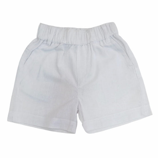 Boy's Linen Short - White