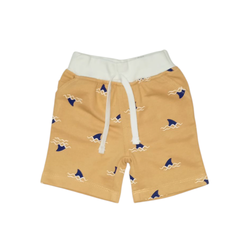 Rib Short-Shark Fin Printed