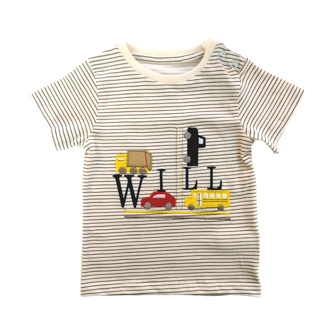 Vehicle Embroidered T Shirt
