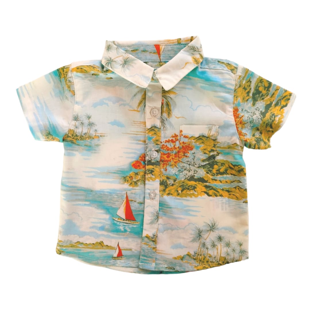 Tropical Button-Up Resort Shirt
