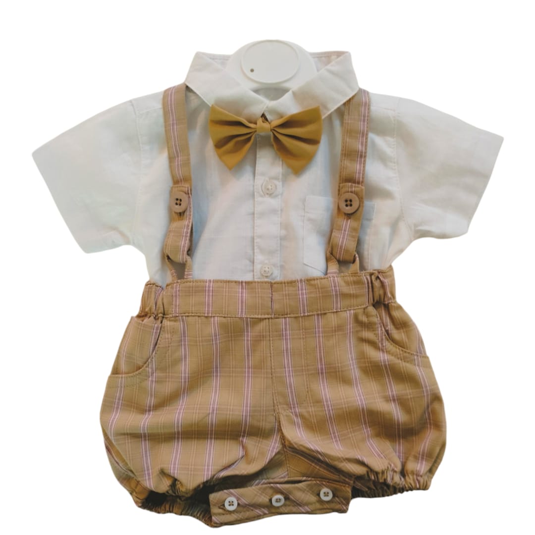 Baby Boy Dungaree Set - Yellow