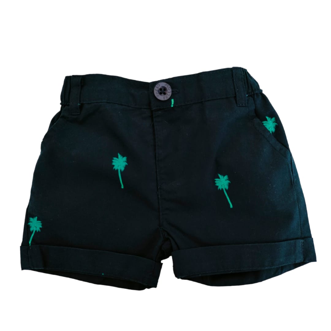 Boy's Printed Short - Dark Blue