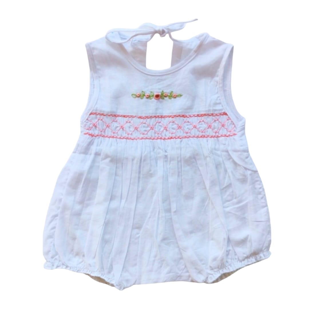 White Smocked Baby Dress