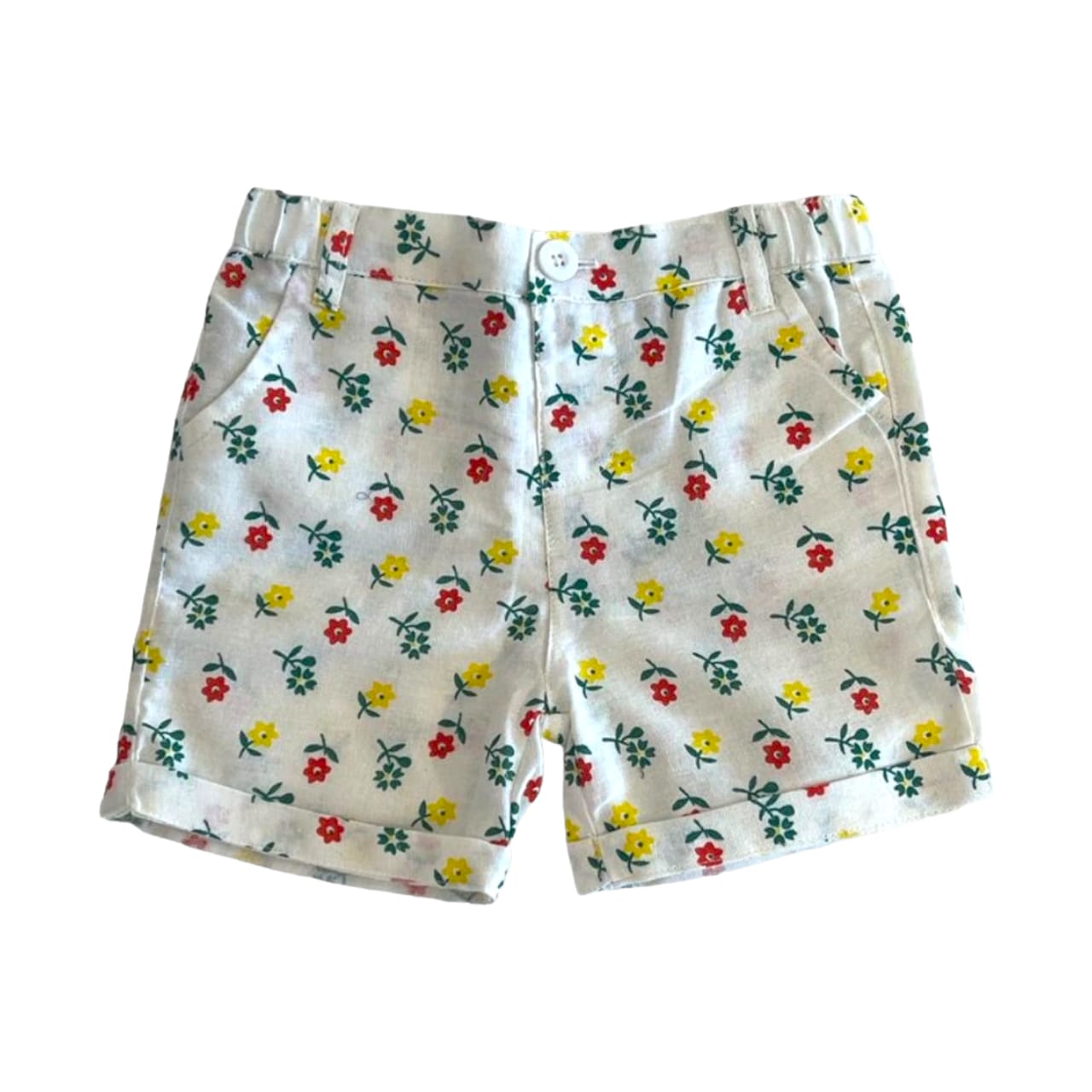 Girls Linen Short - Floral