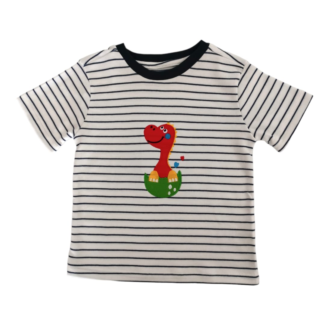 Boy's Stripe T-Shirt - Baby Dino