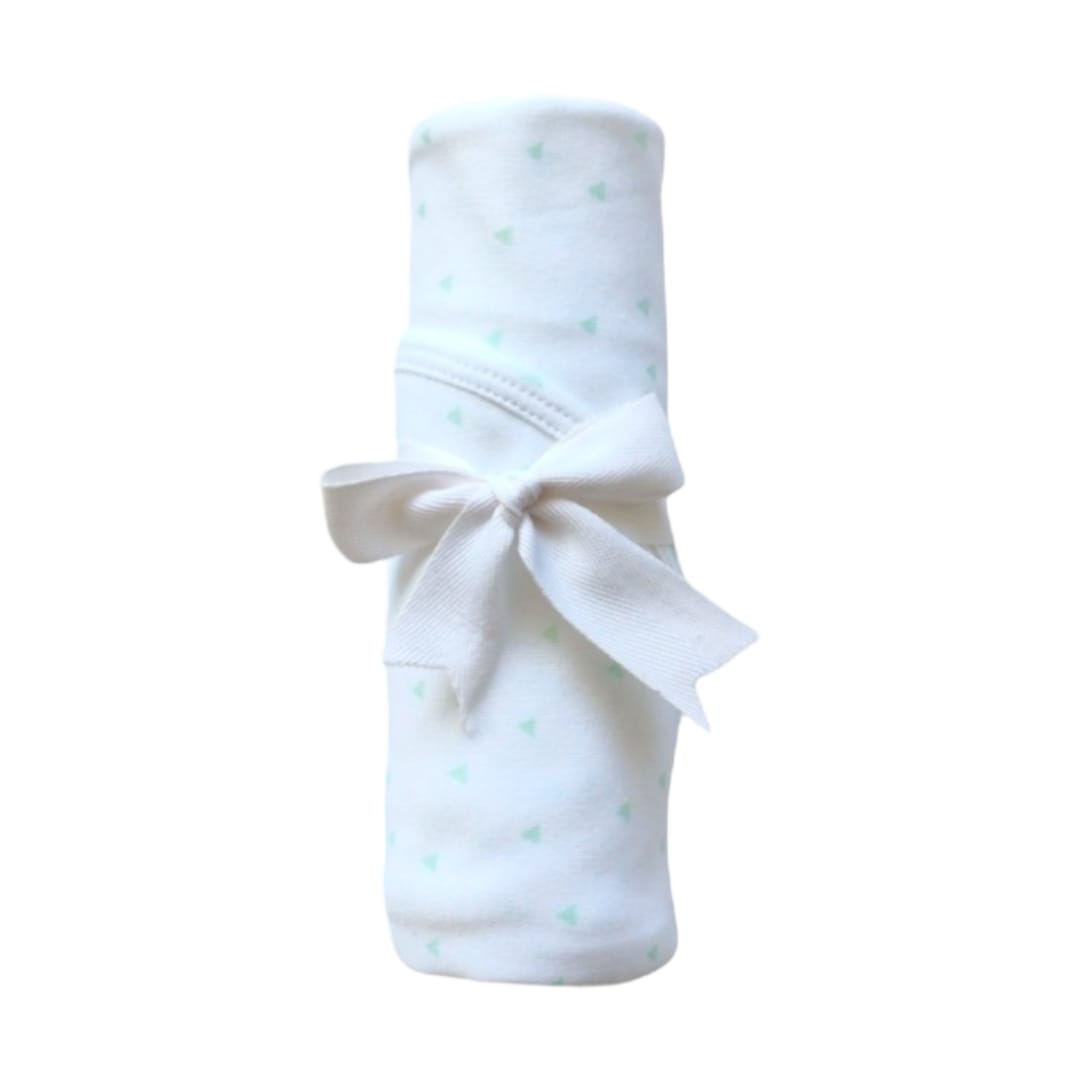 Green Tri Printed Baby Swaddle Blanket