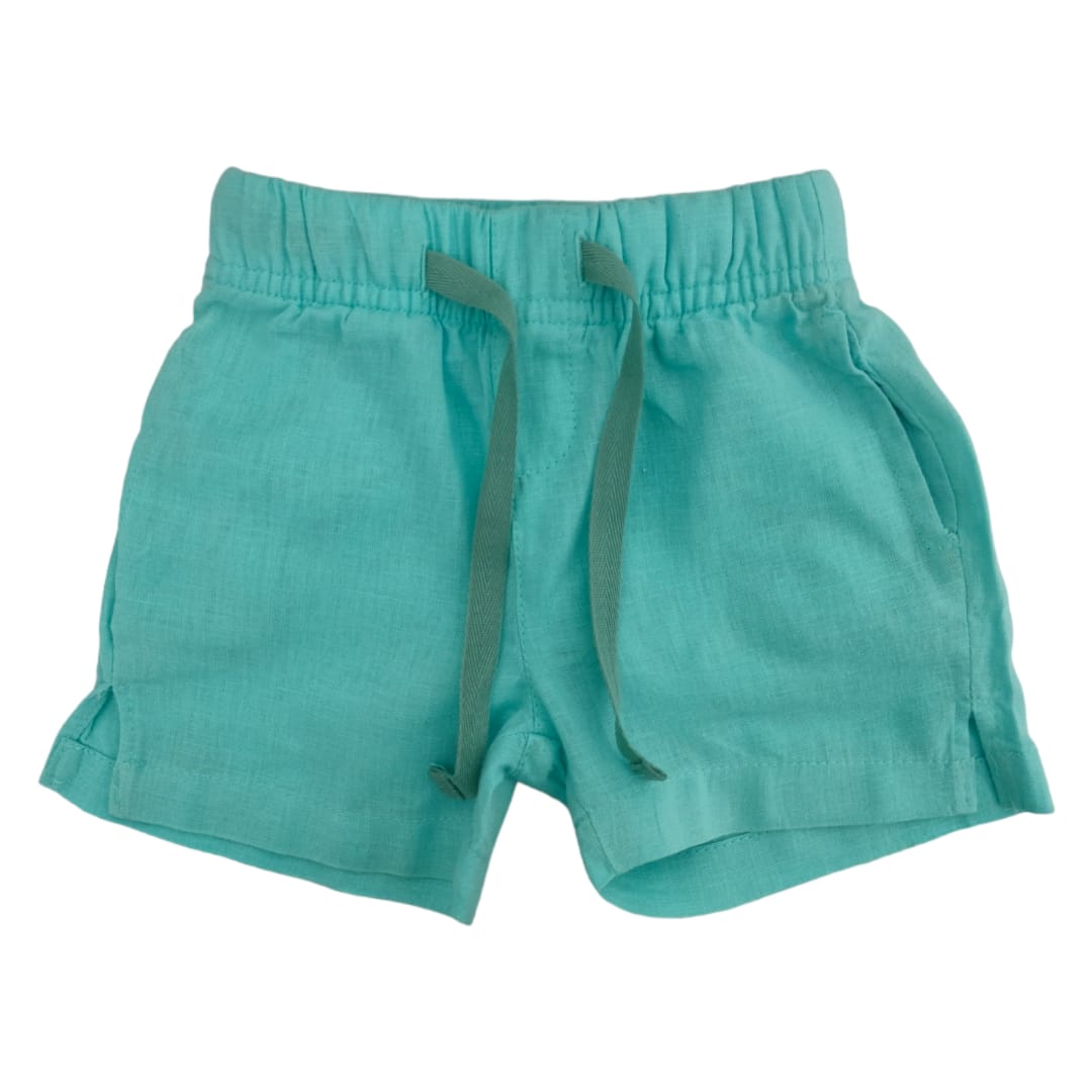 Boy's Elastic Short - Greenish Blue