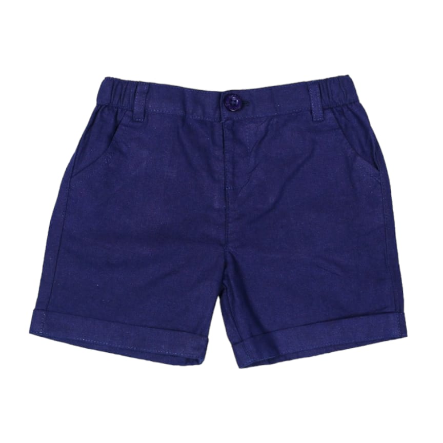 Baby Boy Corduroy Short - Midnight Blue