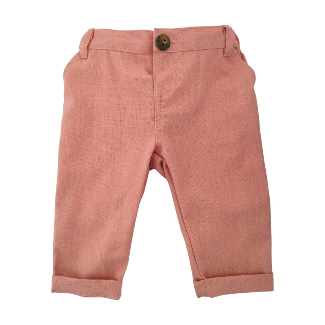Boy's Linen Pant - Peach
