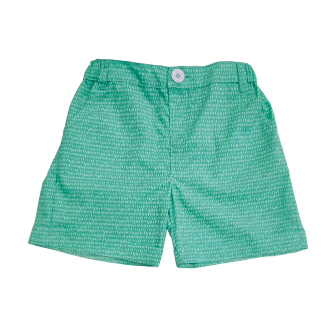 Boy's Short - Green Dotted