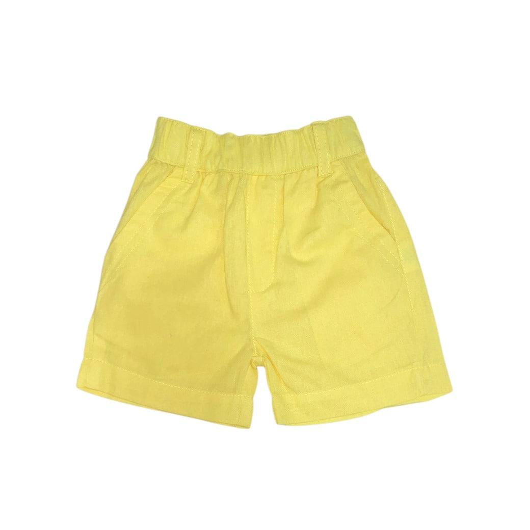 Pocketing Linen Short - Yellow