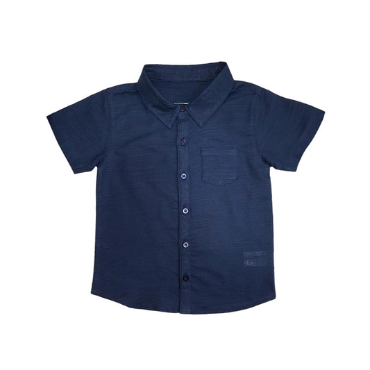 Boy's Collar Shirt - Dark Blue