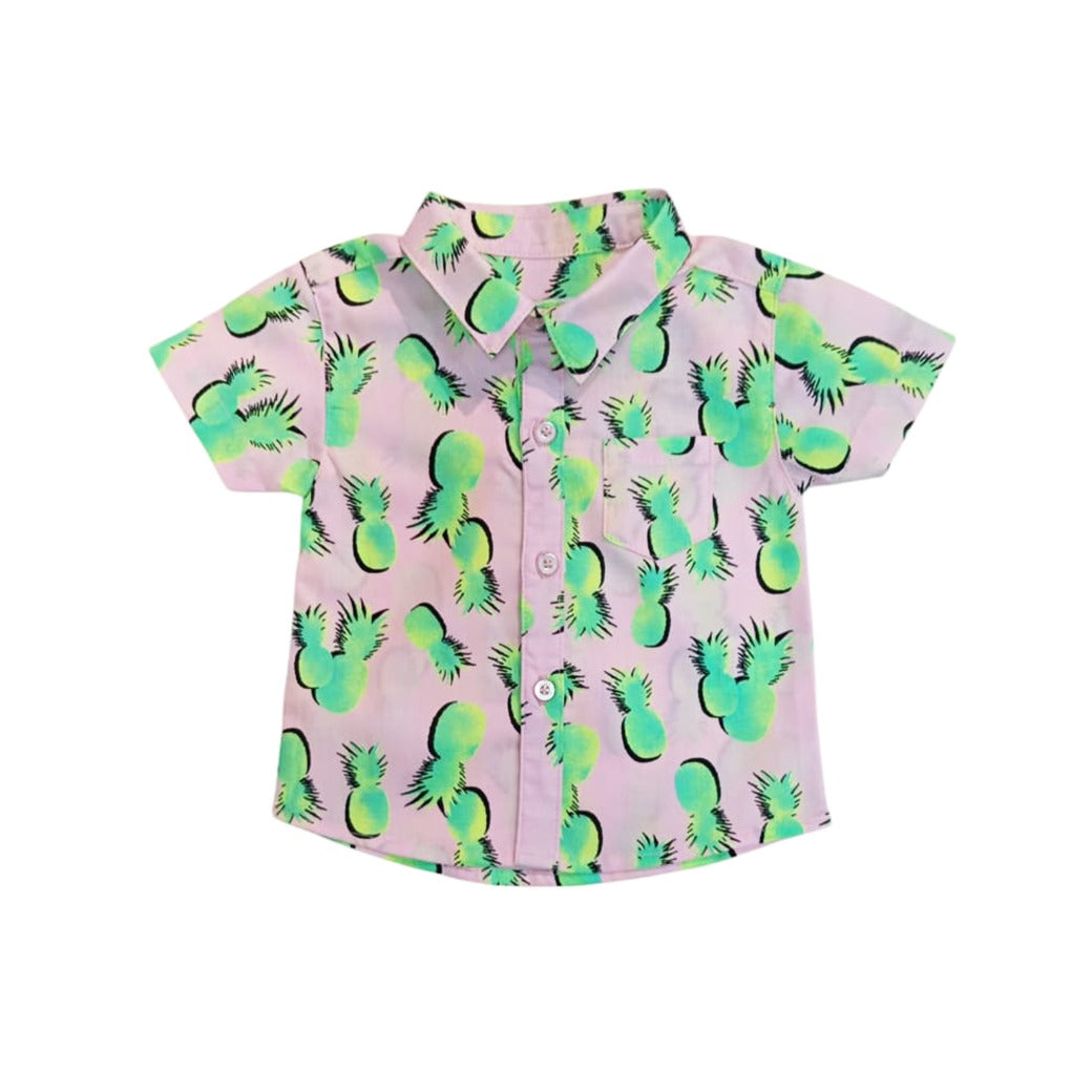Boy's Pineapple Print Shirt