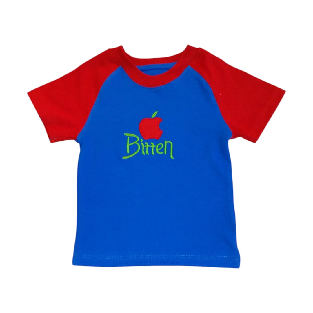 Boy's T Shirt - Blue Bitten Embroidered