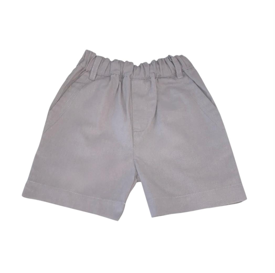 Pocketing Linen Short - Gray