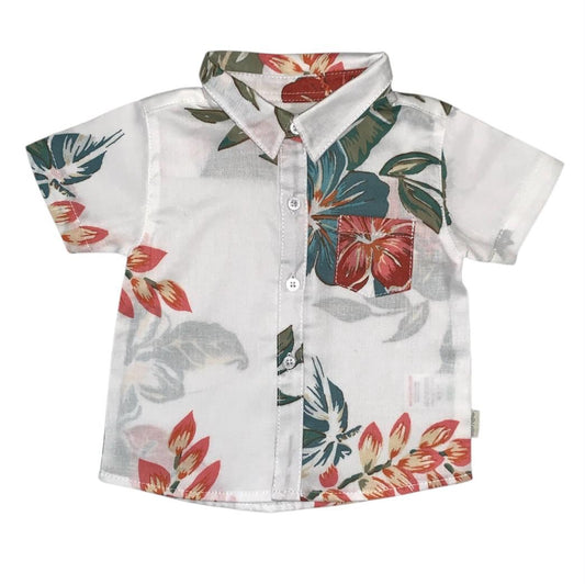 Boy's Tropical Floral Shirt
