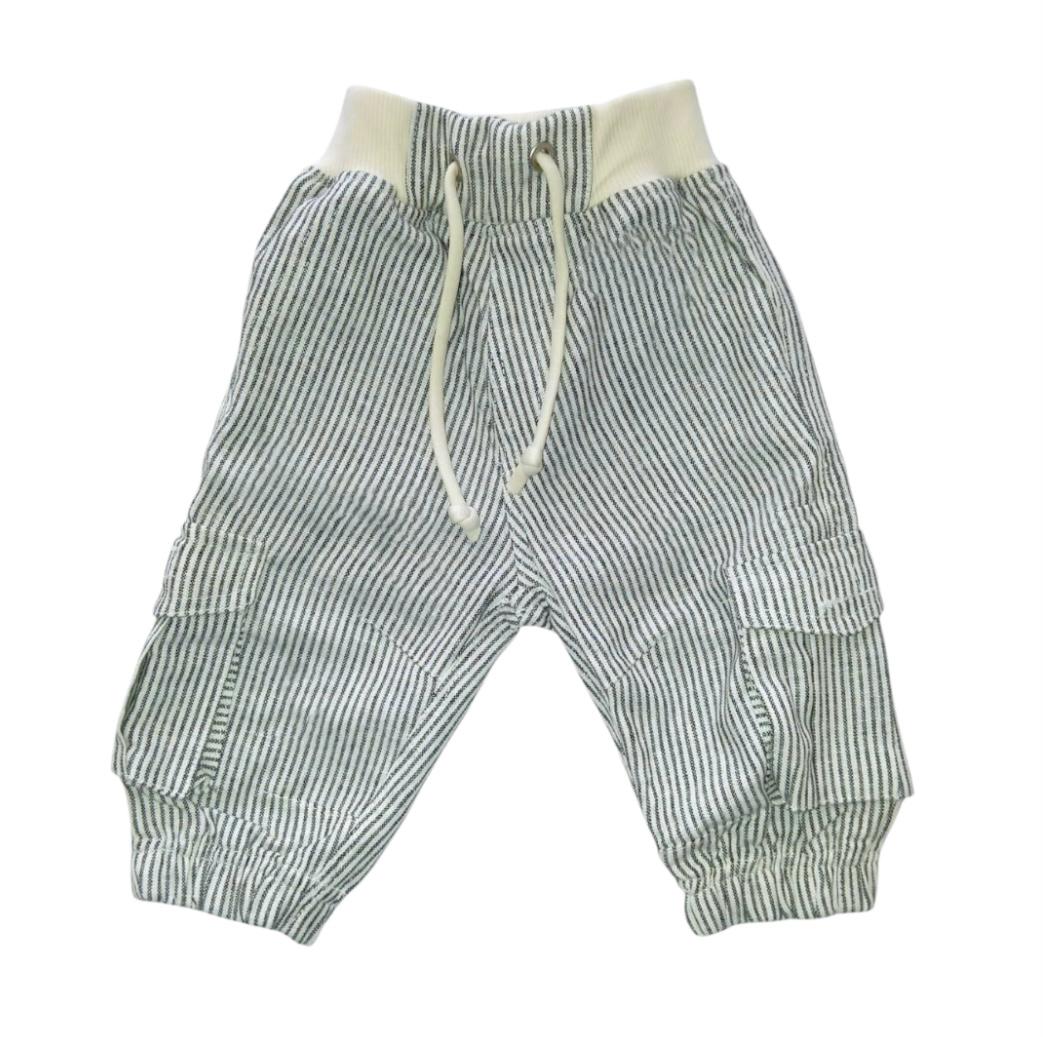 Black Strip Cargo Pant