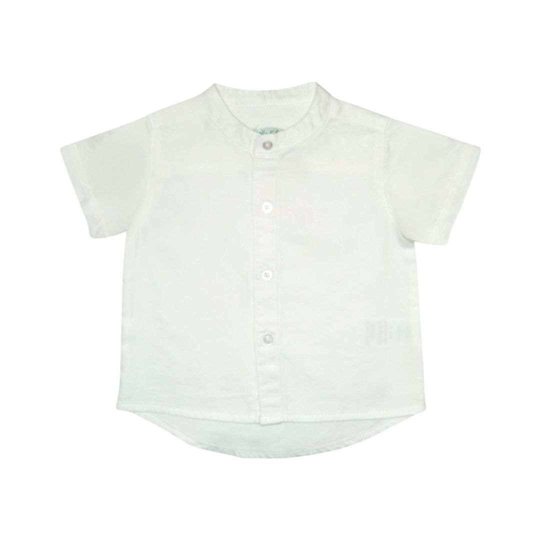 Boy's Chinese Collar Shirt - White