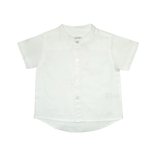 Boy's Chinese Collar Shirt - White
