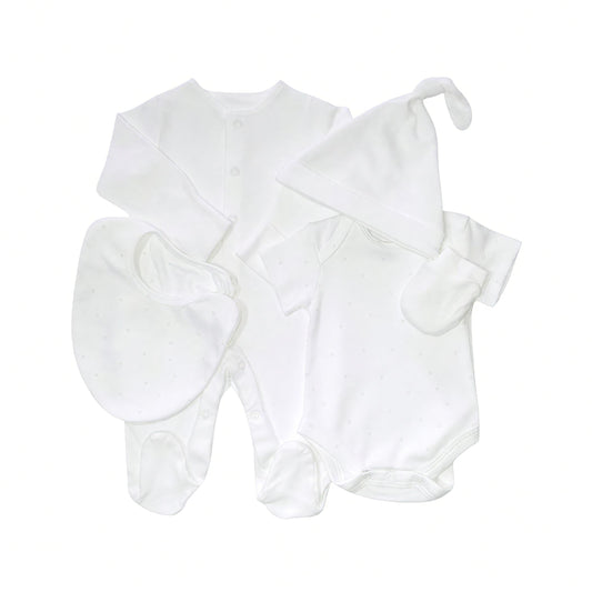Newborn Baby Essential 5pcs Set - White