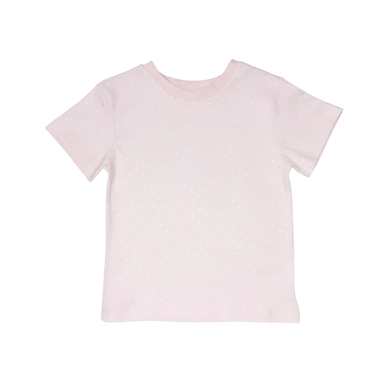 Girl's Dot Print T Shirt - Pink