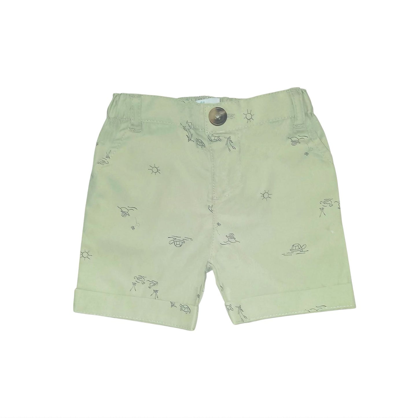 Animal Printed Short - Green