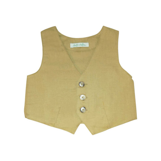 Boy's Waist Coat - Olive Green