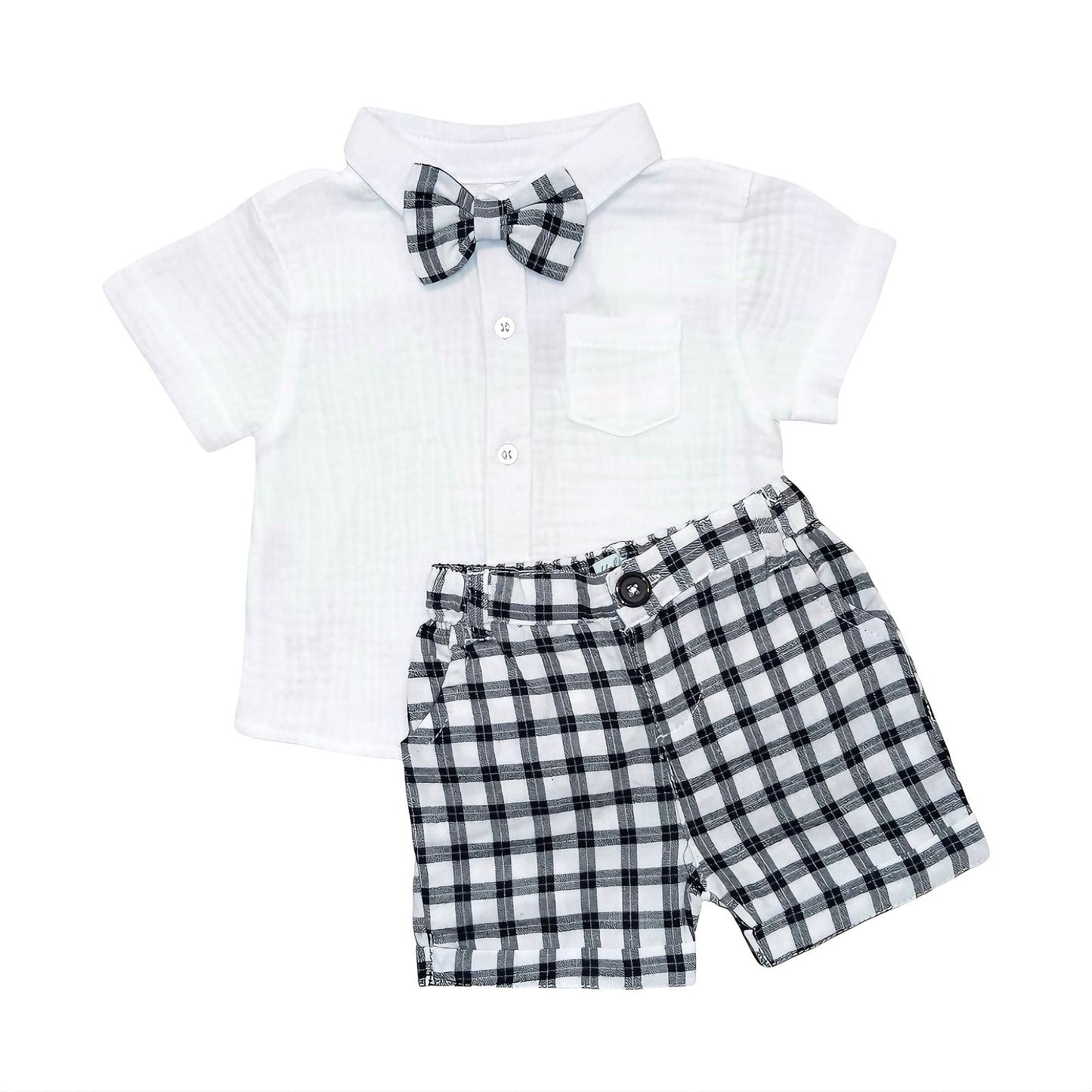 Boy's Outfit Set - Black & White