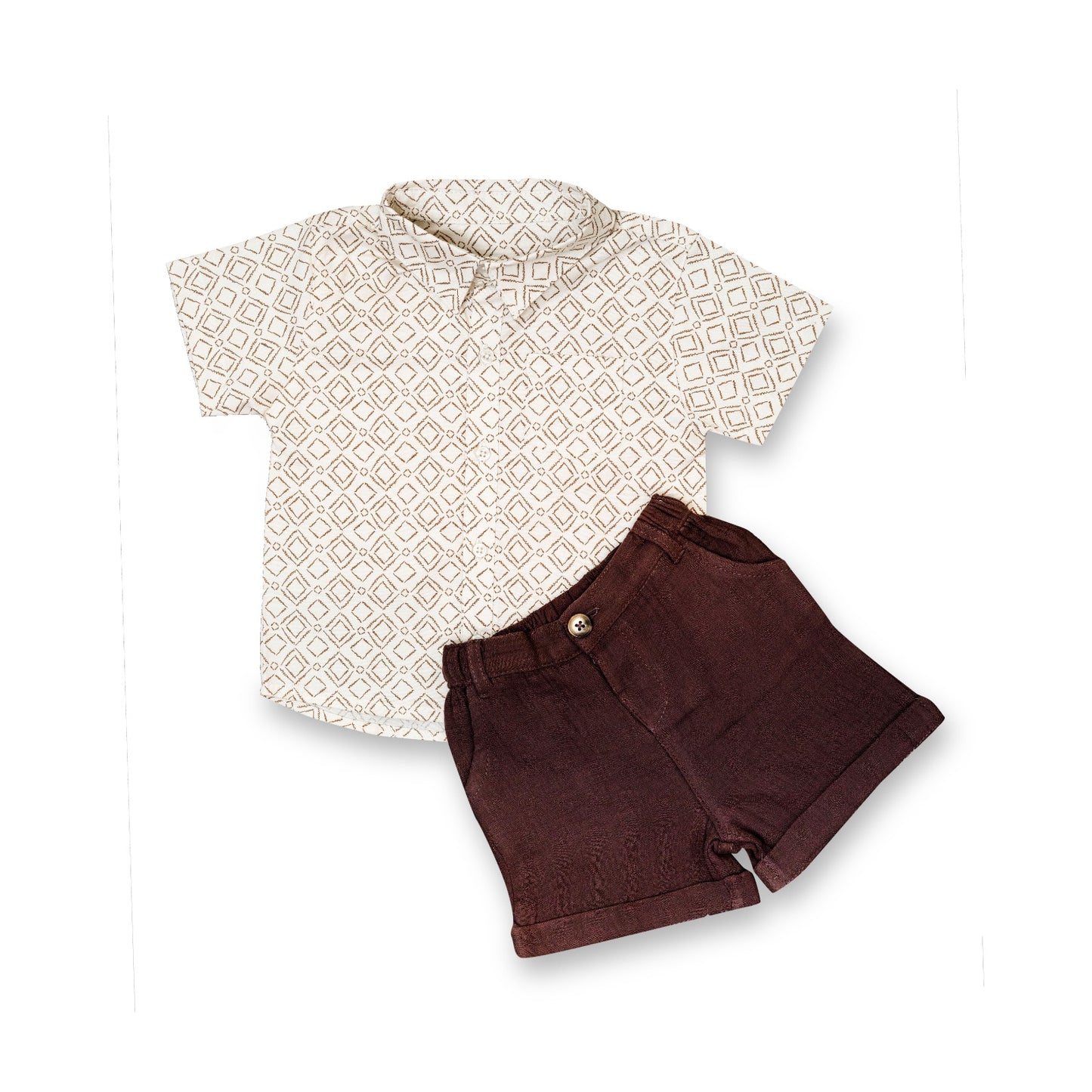 Boy's Brown Pattern Full Set