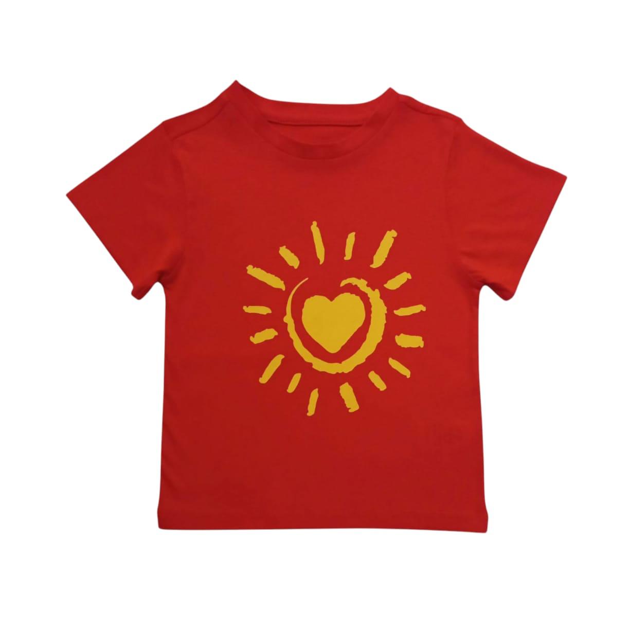 Sun Printed Tshirt - Red