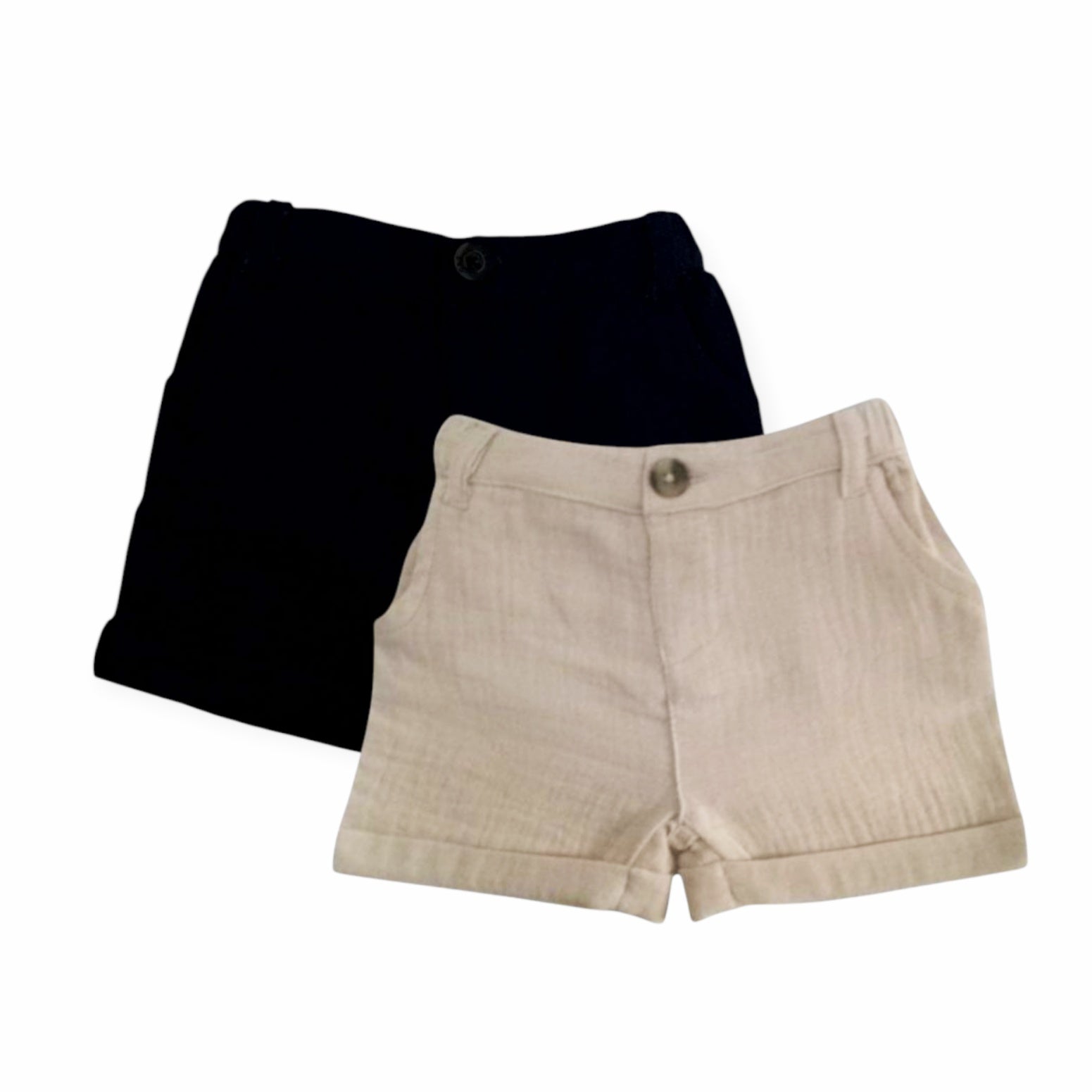 Short Set - Black & Beige