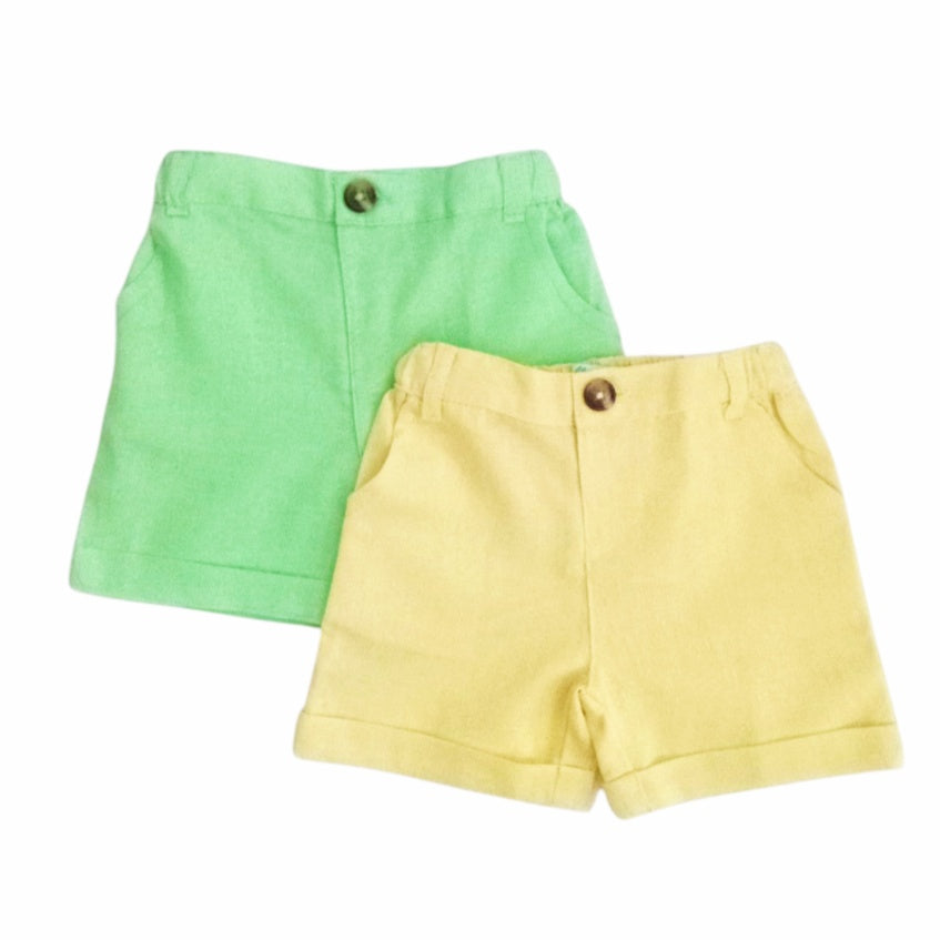 Short Set - Pastel Green & Yellow