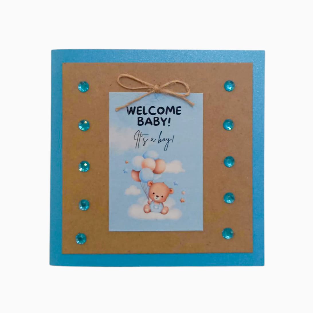 Greeting Card - Welcome Baby (Blue)